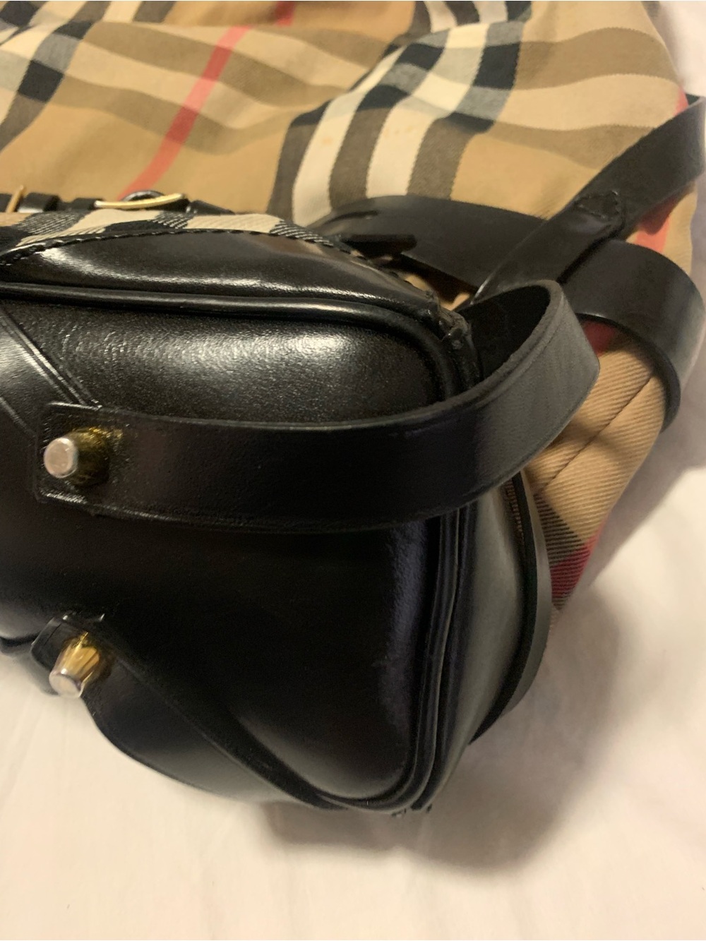 Burberry Beige and black check canvas - Picture 15 of 16